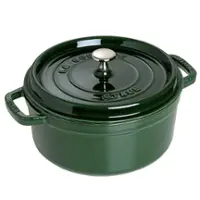 Staub - Cast Iron 5.5-qt Round Cocotte - Basil - Angle_Zoom