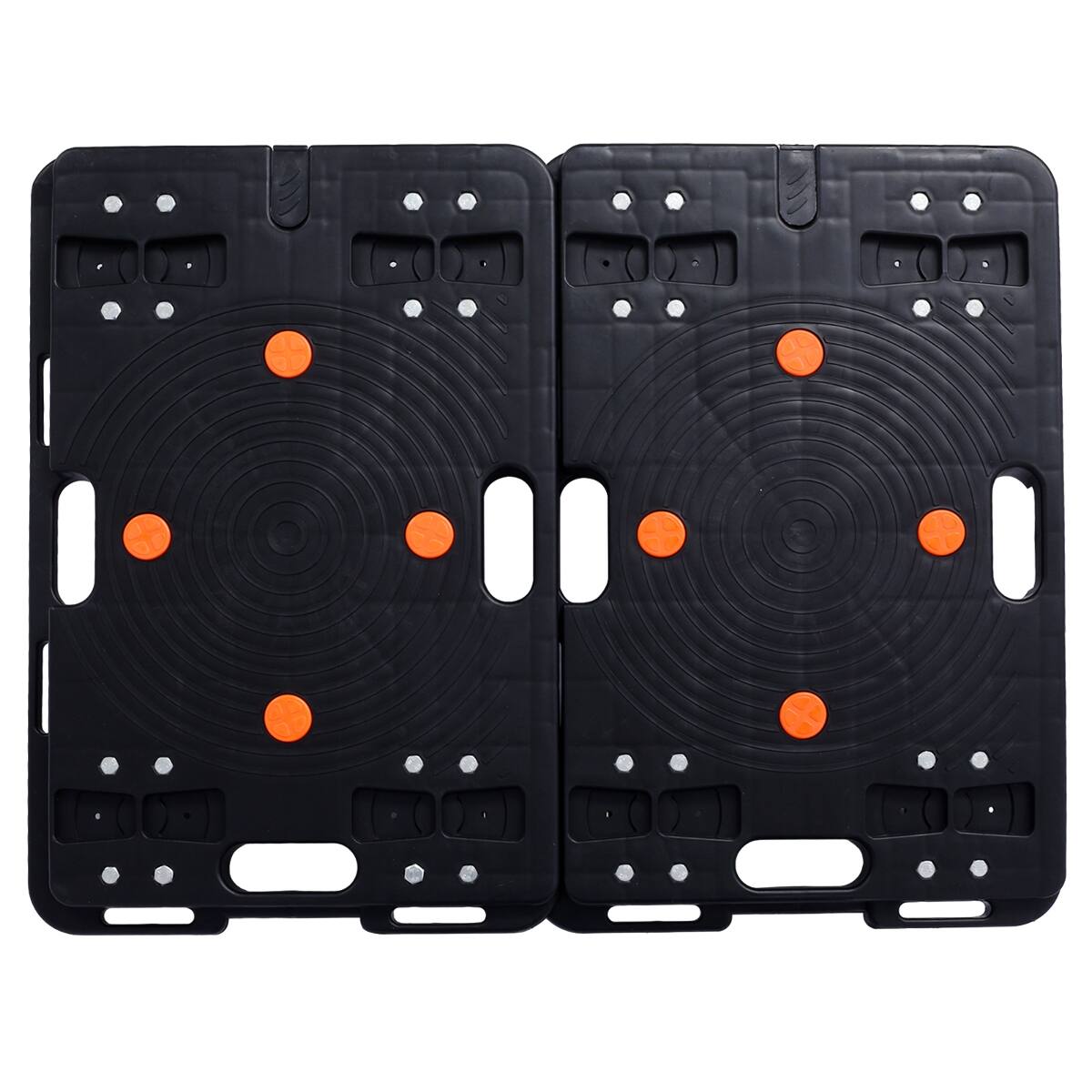 Angle. Ropilly - Ropilly Interlocking Moving Dolly Set of Four Heavy Duty Furniture Mover Carts with Wheels 330 lb Capacity Each - Black.
