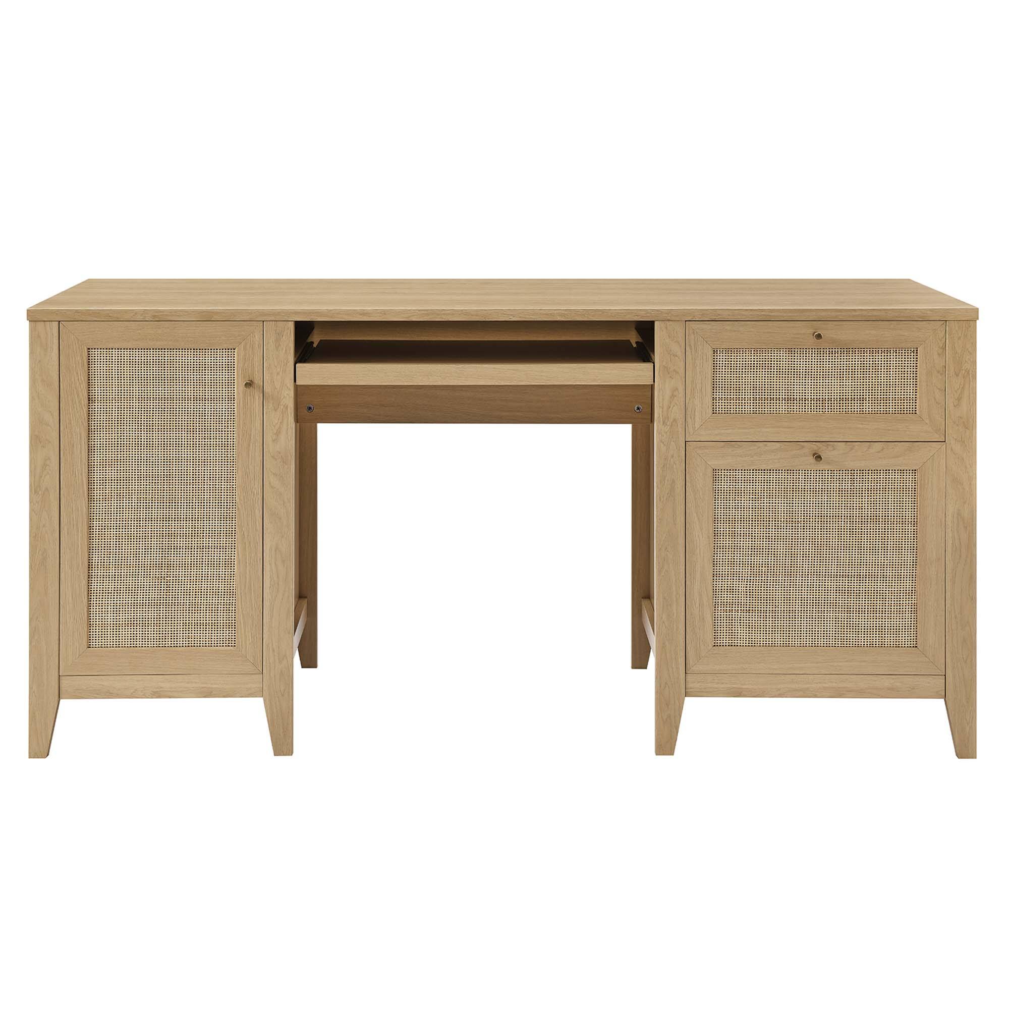 Alt View 2. Modway - Soma 63" Office Desk by Modway - Oak.