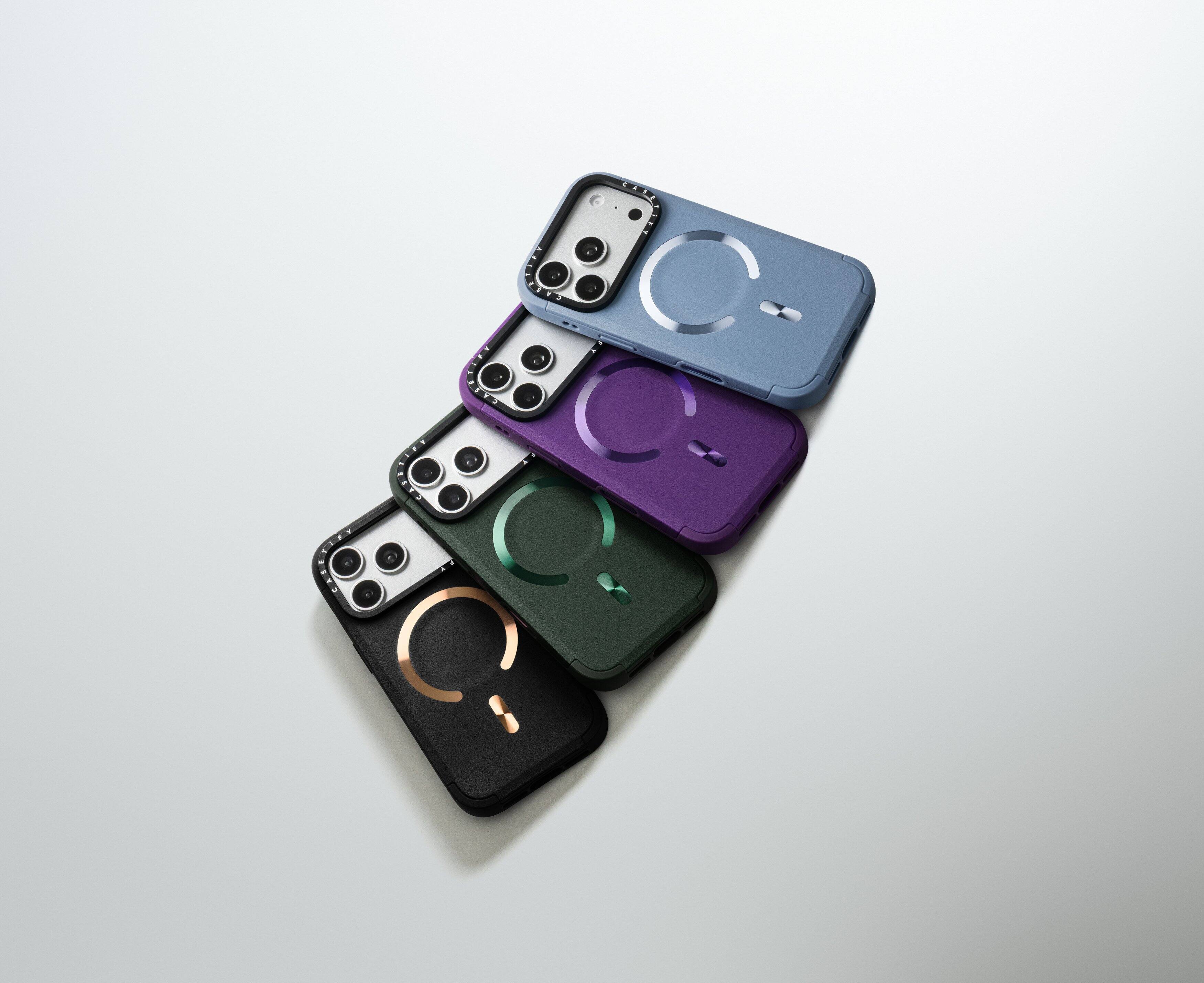 Alt View 2. CASETiFY - Force Case MagSafe Compatible for Apple iPhone 18 Pro and 17 Pro Devices - Black Gold.