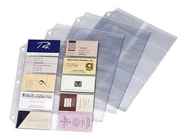 Cardinal - Business Card Refill Pages, 20 Card Capacity per Page, 10/Pack - Clear