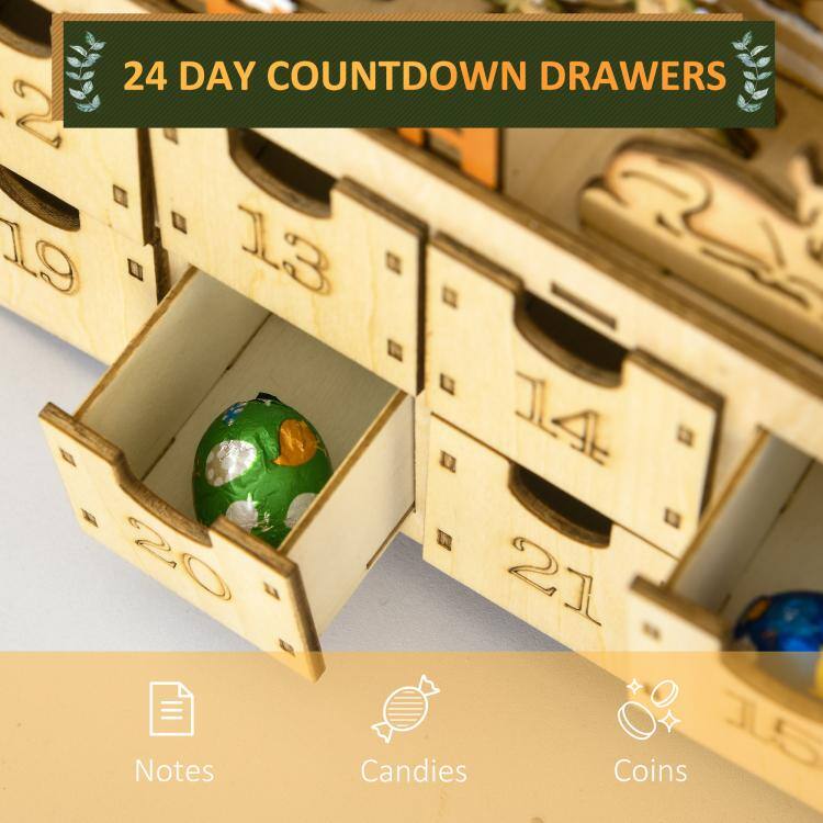 24 DAY COUNTDOWN DRAWERS

1.9 13 20
14 21

Notes
Candies
Coins