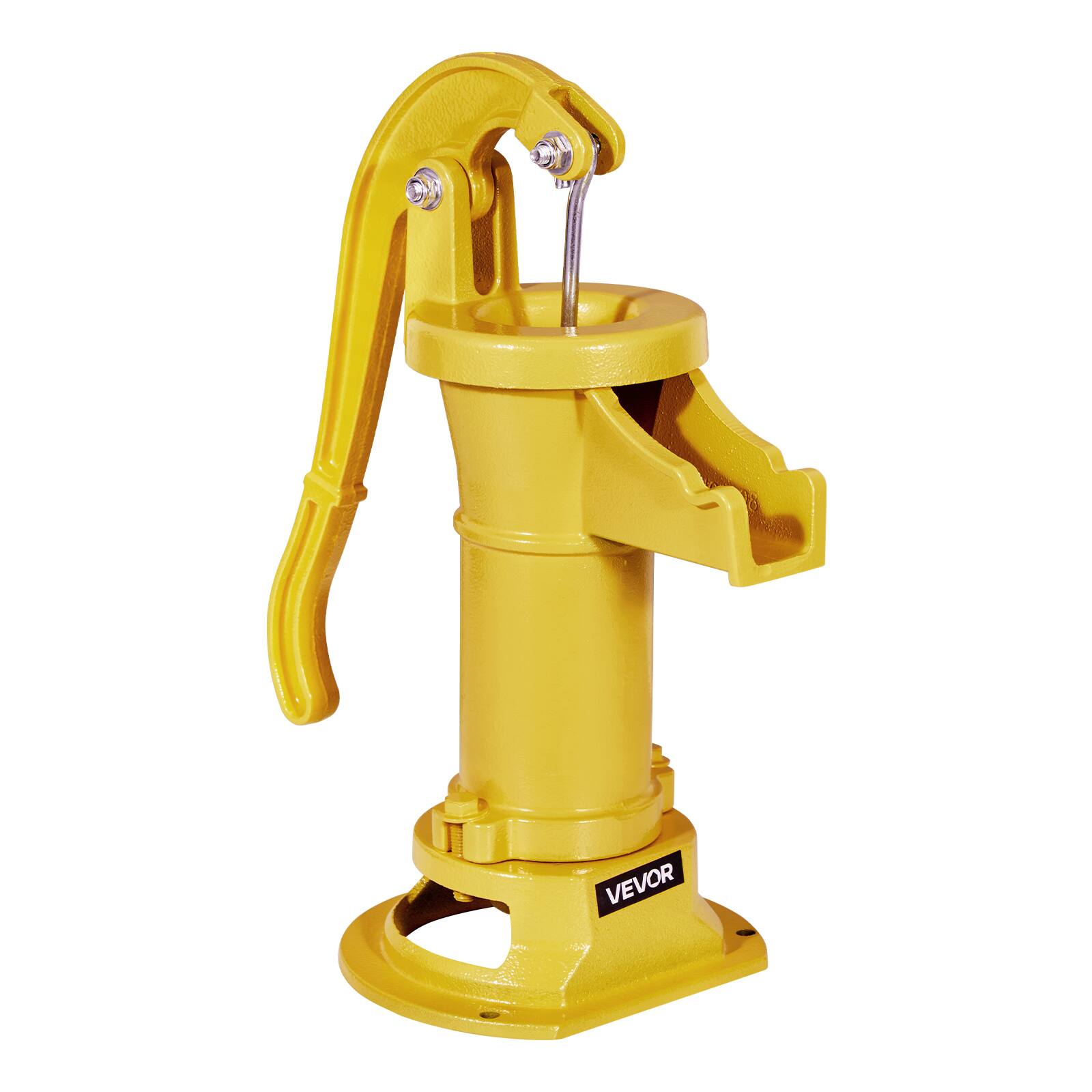 Alt View 5. VEVOR - Well Hand Pitcher Pump, 25 ft Maximum Lift, Antique Cast Iron Manual Hand Water Pump, NPT 1-1/4 in Connection - Yellow.