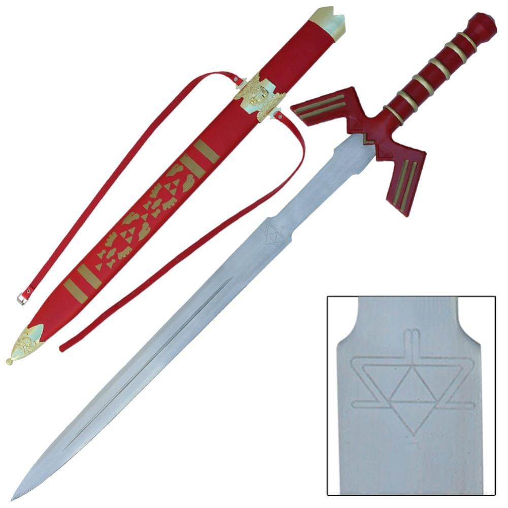 Front. The Legend of Zelda - Legend of Zelda 36" Twilight Shadow Master Metal Sword Replica, Red - Red.
