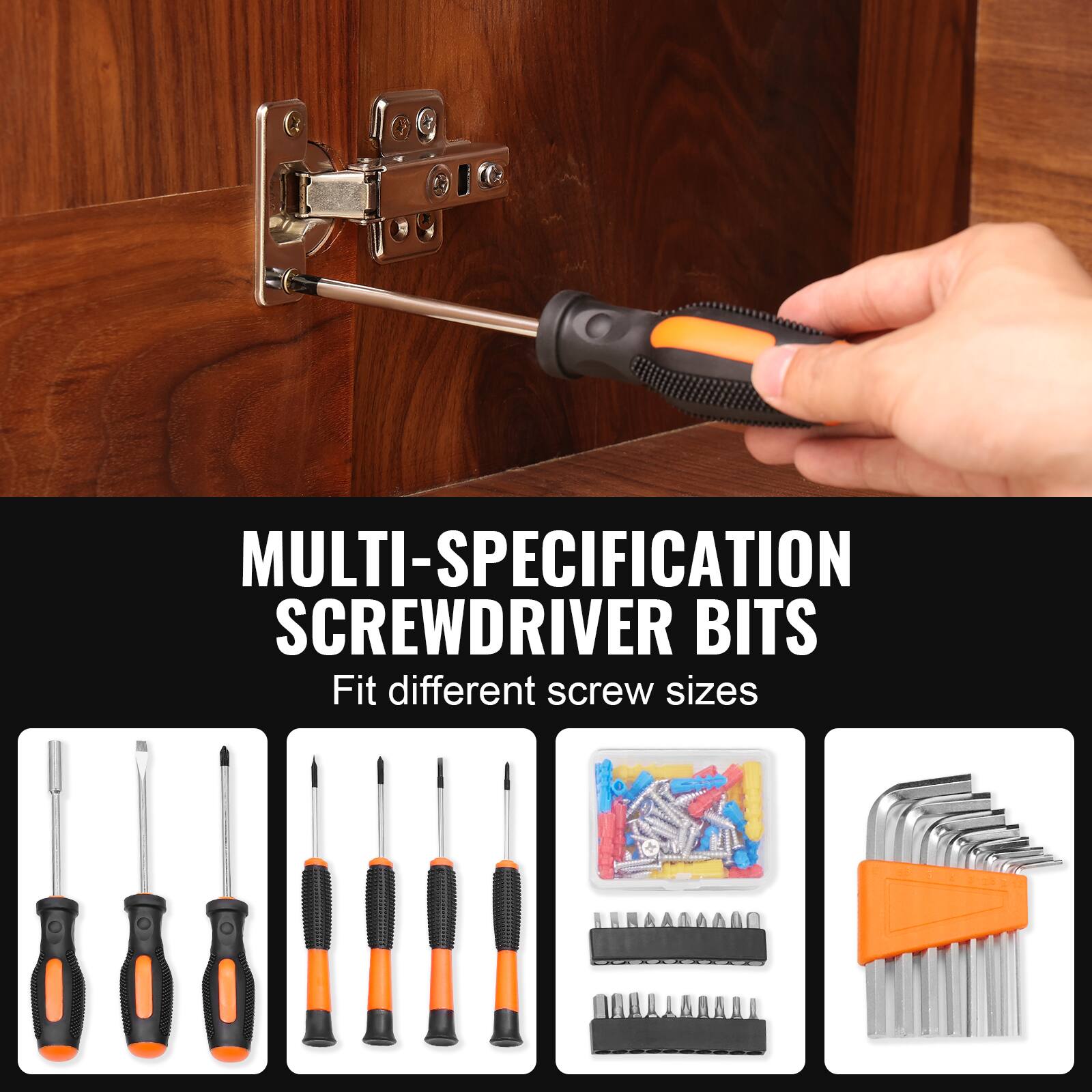 MULTI-SPECIFICATION SCREWDRIVER BITS  
Fit different screw sizes
