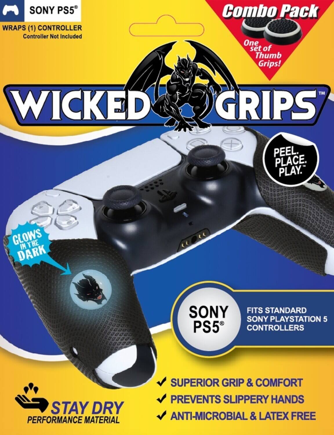 PopMarket - Wicked Grips Controller and Thumb Grip Combo - Multicolor