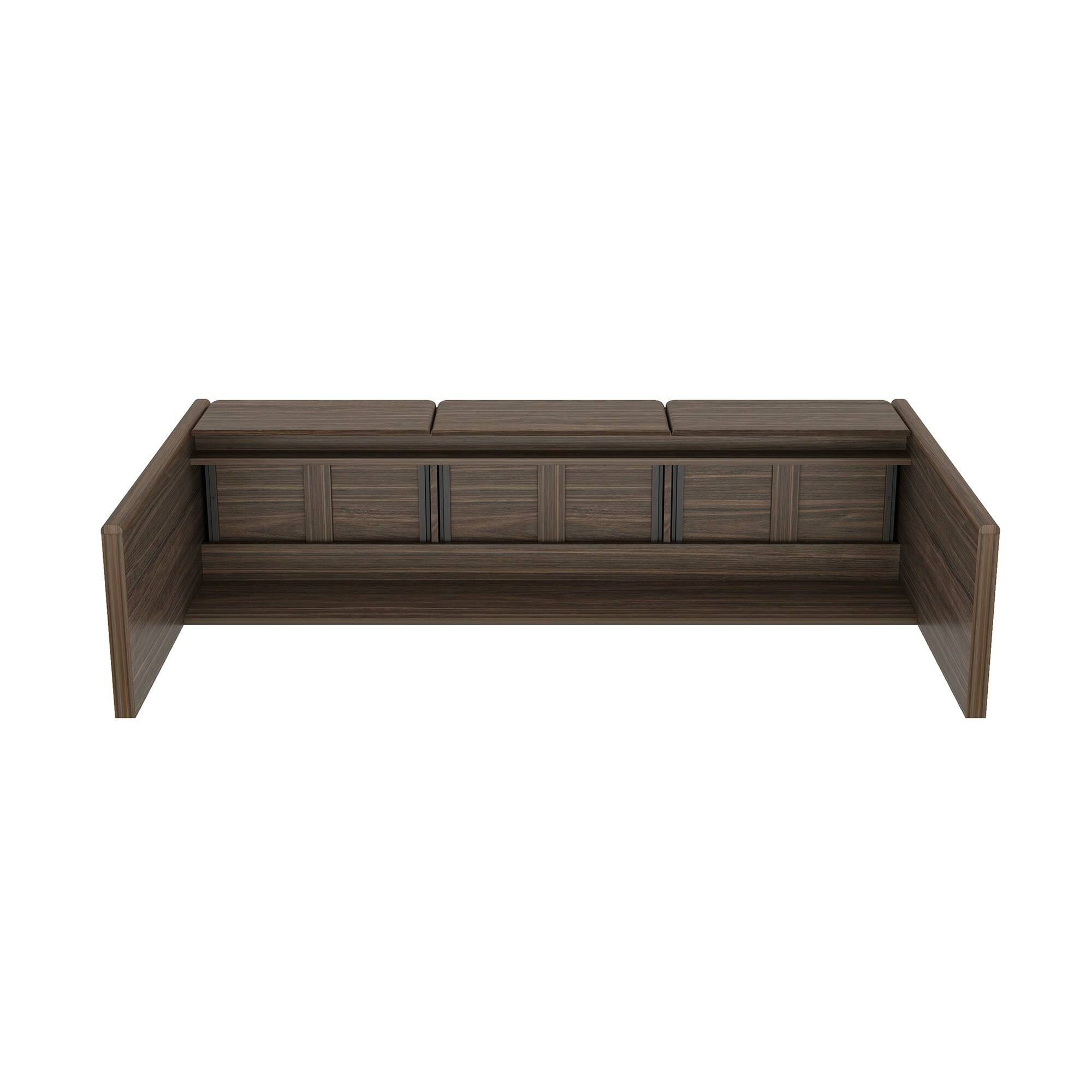 Alt View 6. Manhattan Comfort - Linda Modern Console Table - Walnut Brown.