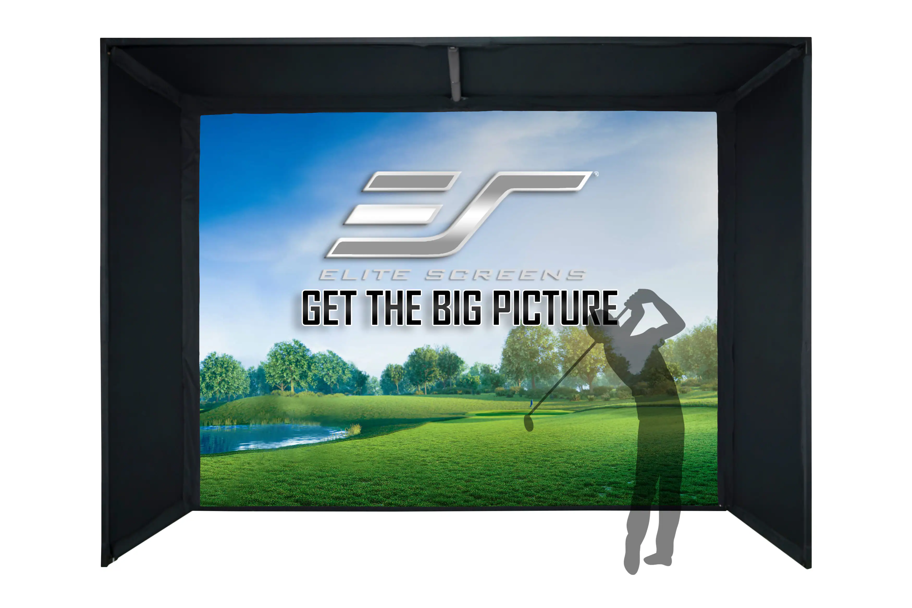 Alt View 11. Elite Screens - Elite Screens 10' x 10' GolfSim Bay Series.