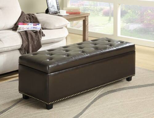 Alt View 15. Simpli Home - Hamilton Storage Ottoman - Coffee Brown.