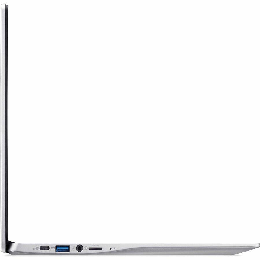 Back. Acer - Chromebook 315 CB315-4H-P8FZ 15.6" Laptop Intel Pentium Silver N6000 4GB RAM 128GB SSD ChromeOS - Silver.