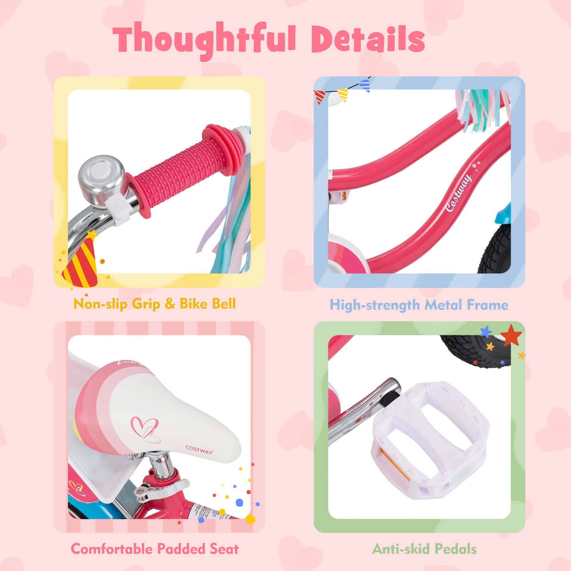 Thoughtful Details

- Non-slip Grip & Bike Bell
- High-strength Metal Frame
- Comfortable Padded Seat
- Anti-skid Pedals