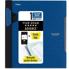 Five Star - 1-Subject Notebooks, 8.5" x 11", College Ruled, 100 Sheets - Assorted