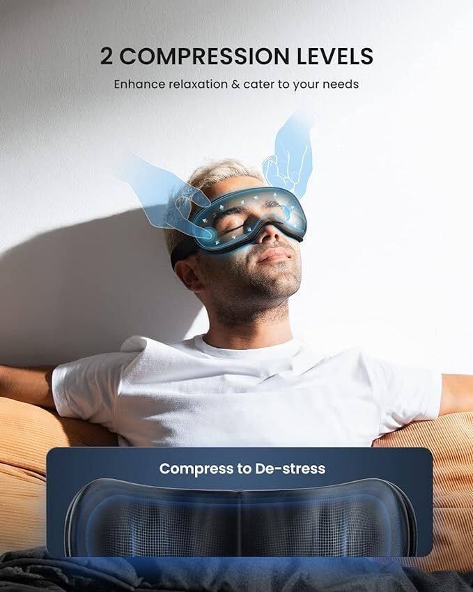 2 COMPRESSION LEVELS  
Enhance relaxation & cater to your needs  
Compress to De-stress