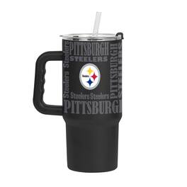Logo Brands - Pittsburgh Steelers 24oz. Replay Powder Coat Tumbler - Black