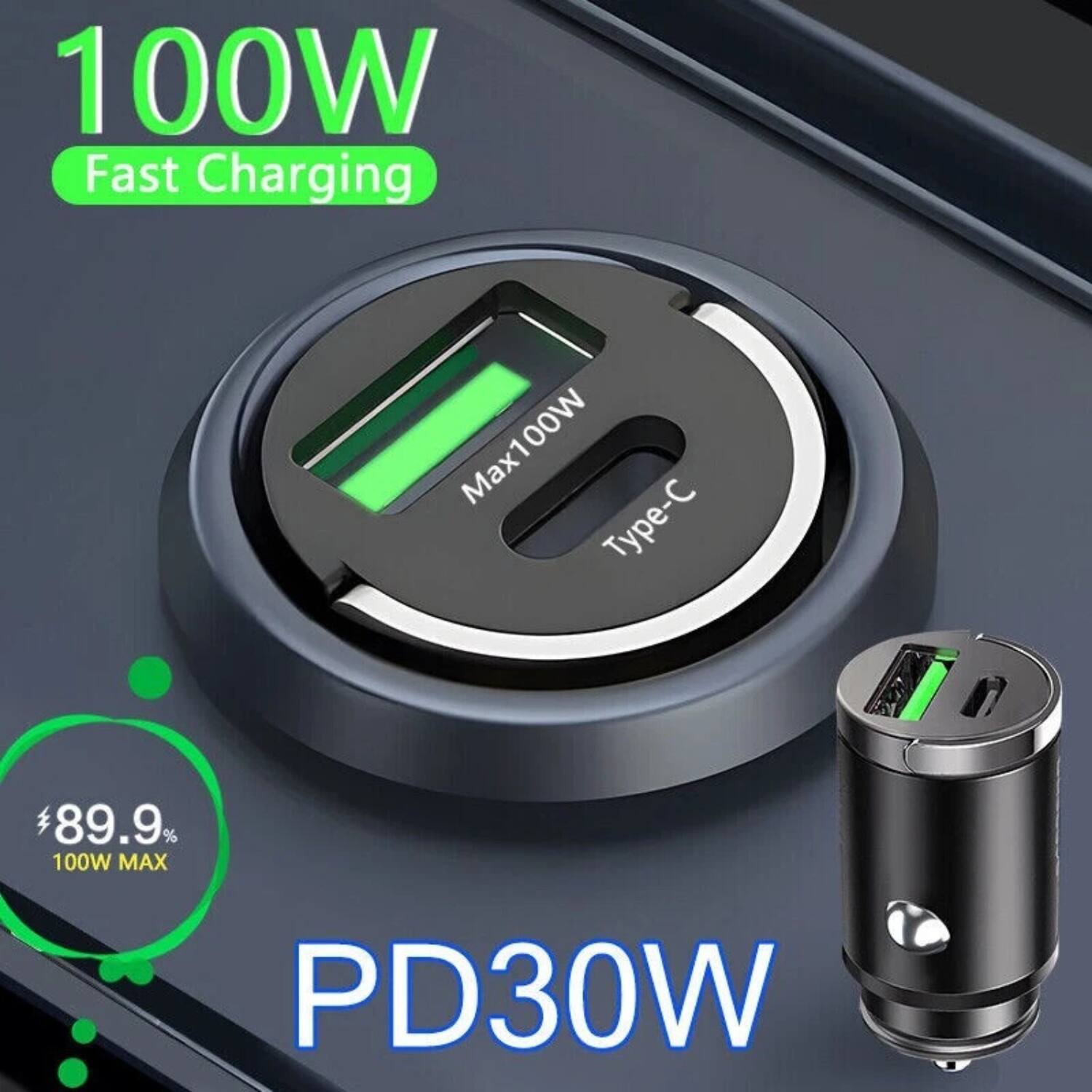 100W Fast Charging  
Max 100W  
Type-C  
89.9%  
100W MAX  
PD30W