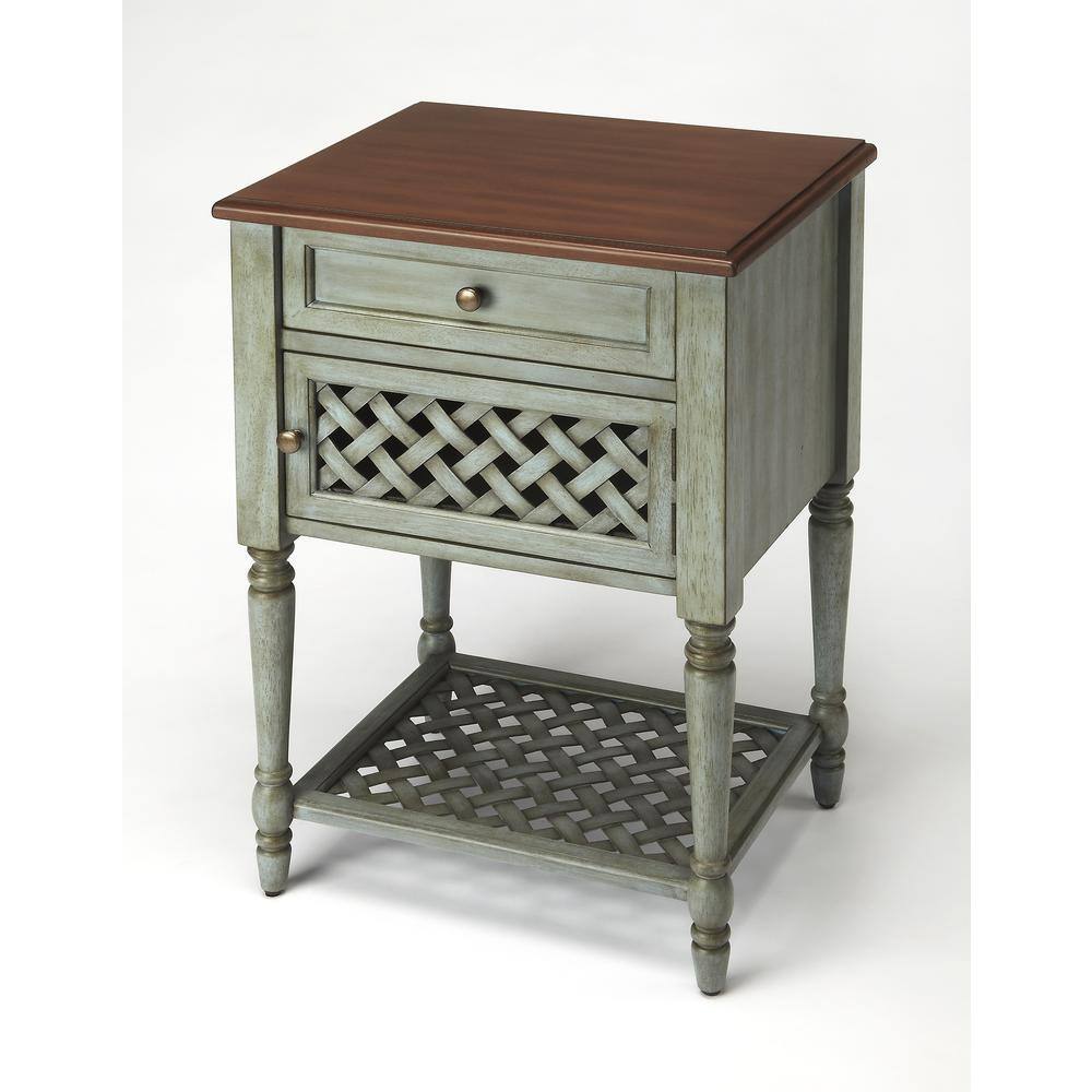 Left. Butler Specialty - Chadway Rustic End Table - Green.