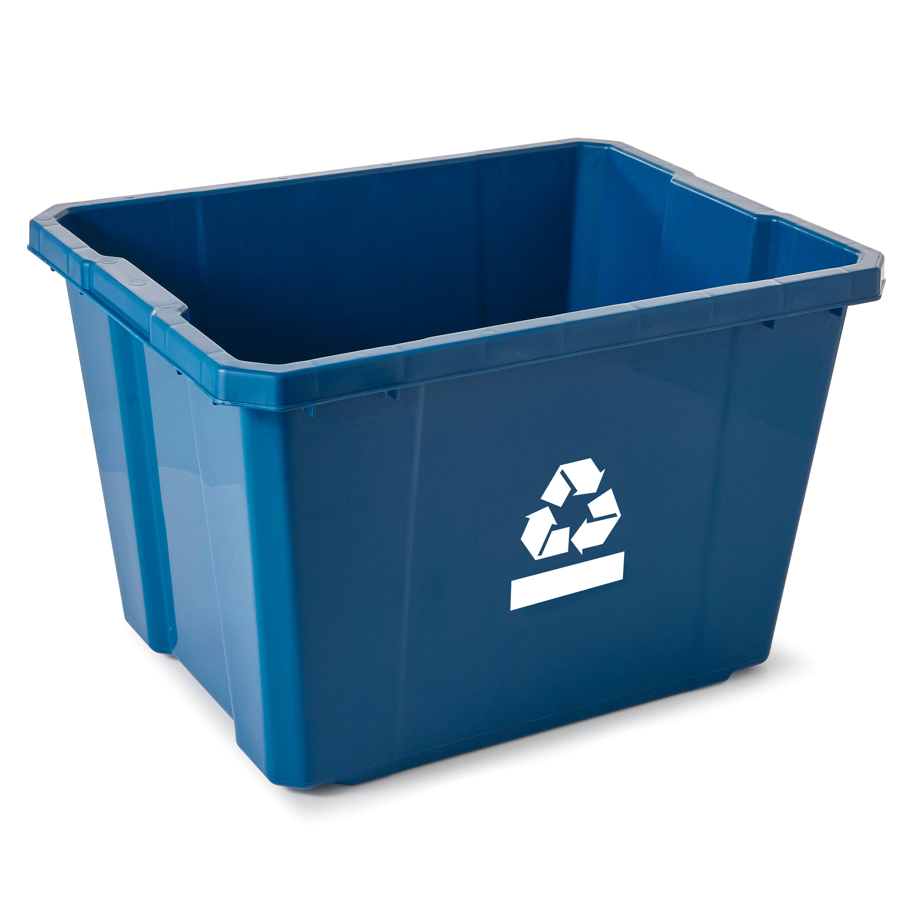 Alt View 2. Gracious Living - Gracious Living Medium Curbside Blue Box 17 Gallon Home Recycling Bin (6 Pack) - Blue.