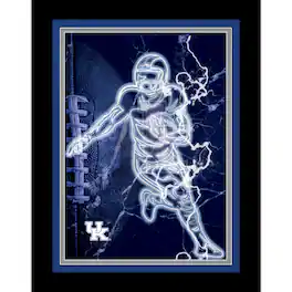 Fan Creations - Kentucky Wildcats 12'' x 16'' Framed Neon Player Print - Black