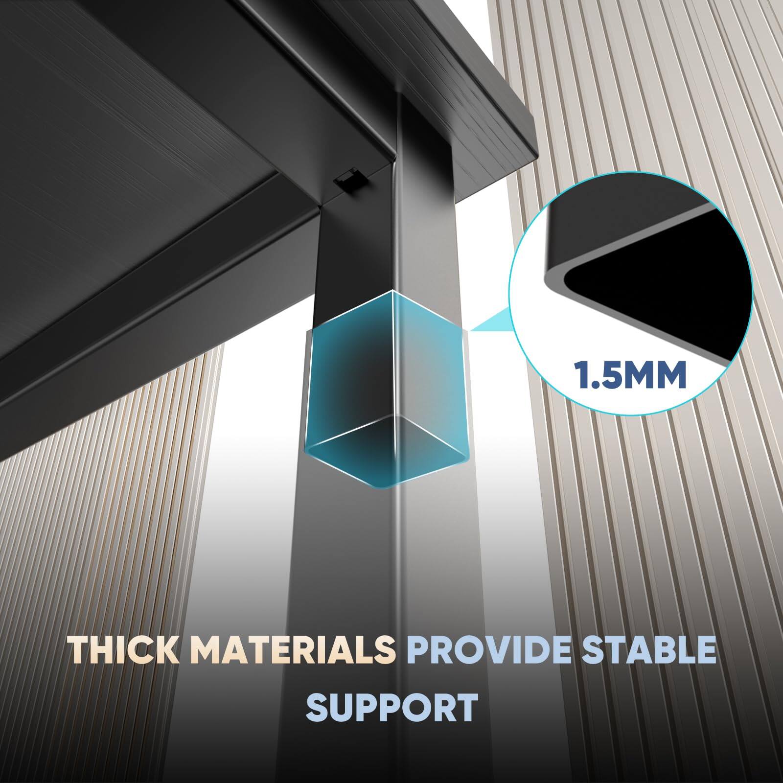 1.5MM THICK MATERIALS PROVIDE STABLE SUPPORT