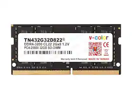 V-color - 32GB 260-Pin DDR4 SO-DIMM DDR4 3200 (PC4 25600) Memory (Notebook Memory) Model TN432G32D822