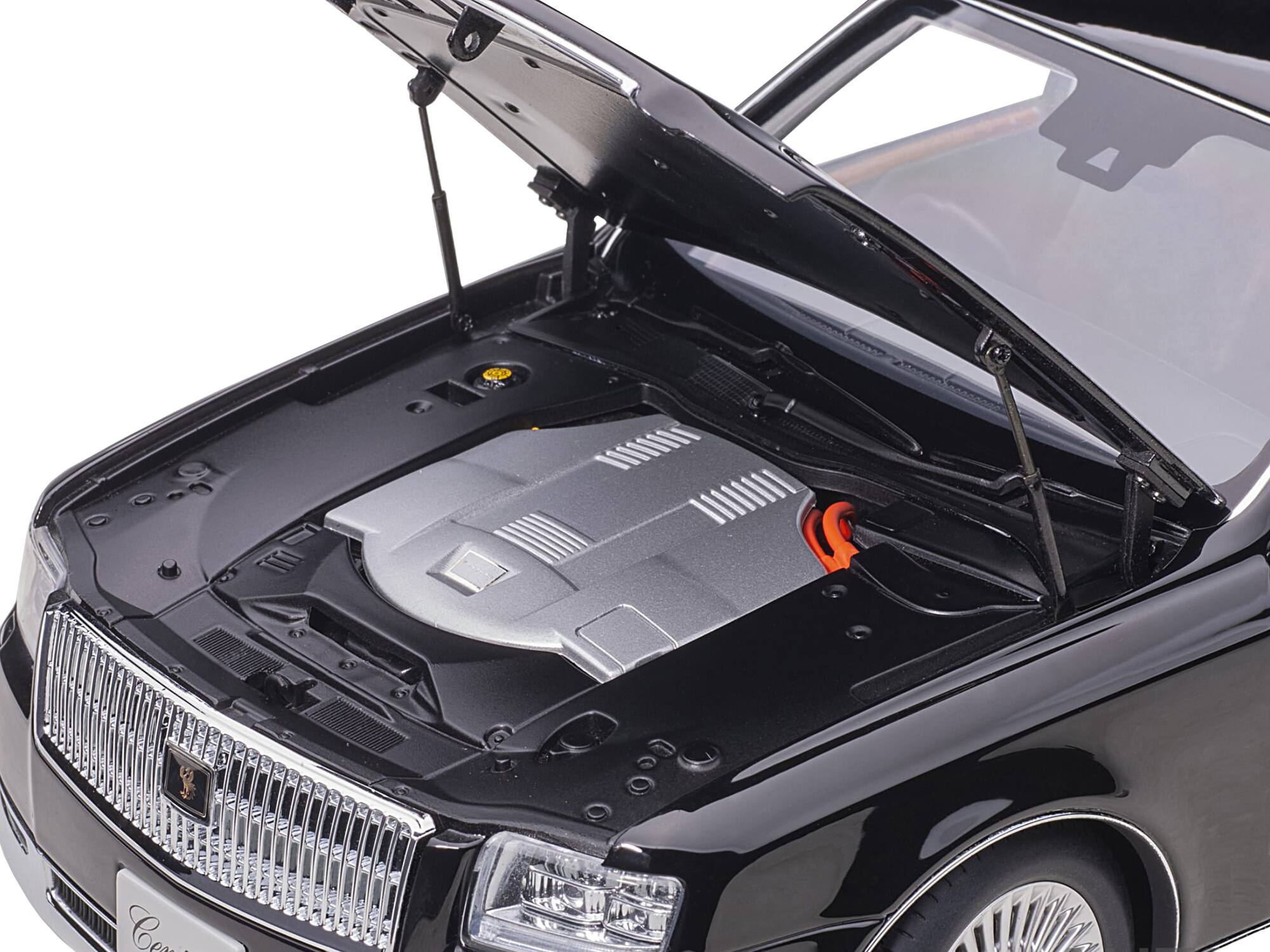 Left. Autoart - Toyota Century RHD (Right Hand Drive) Black 1/18 Model Car by Autoart - Black .
