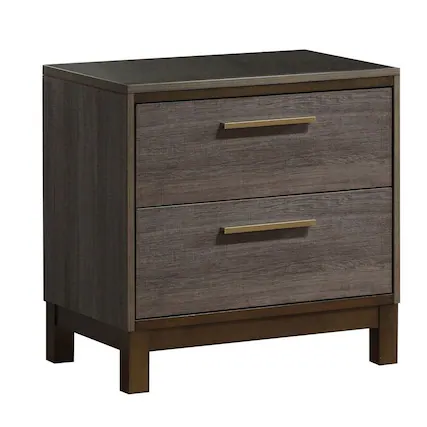 Front. Manhattan Lane - Manvel Contemporary Style Night Stand - Antique Gray.