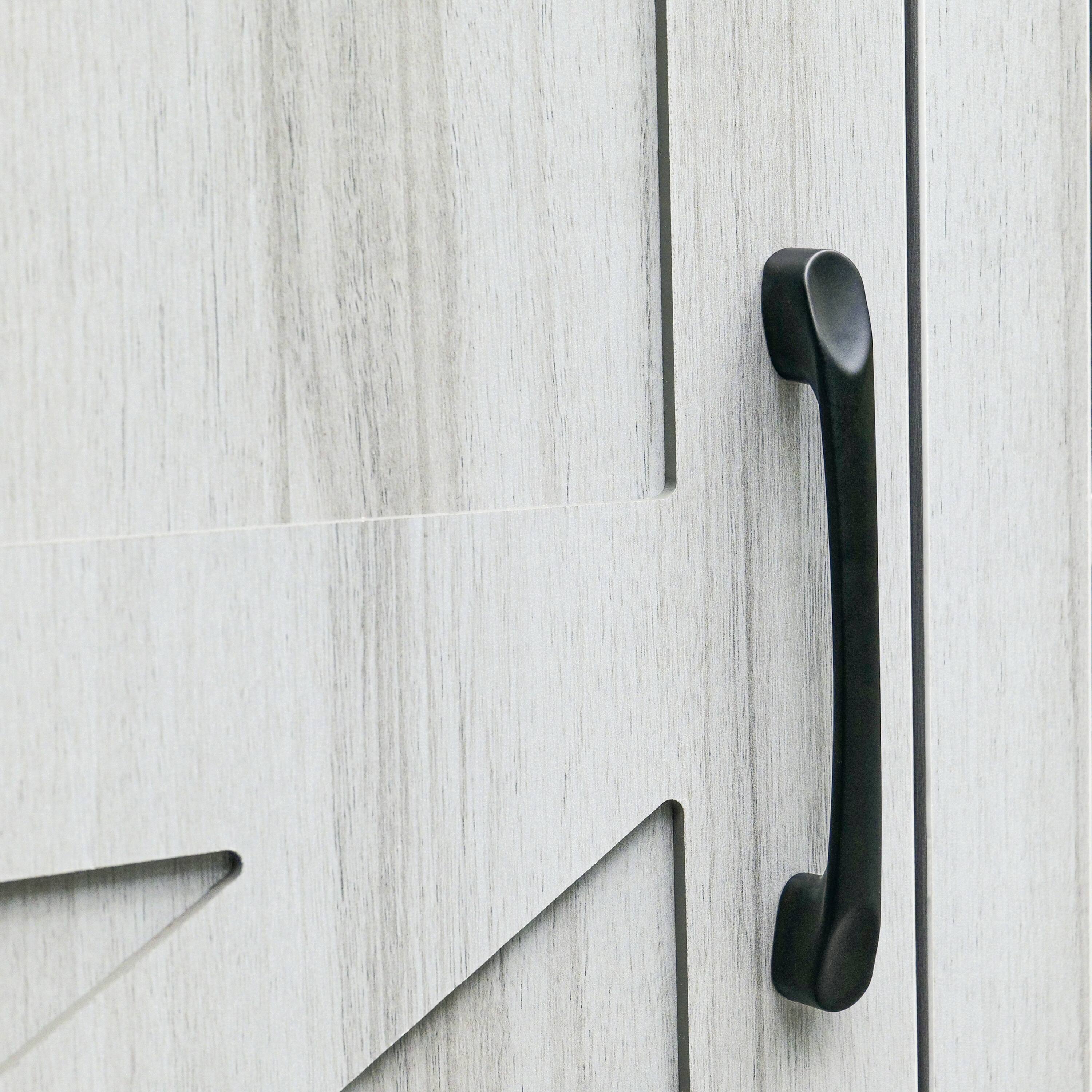 Alt View 8. Emma + Oliver - 59 Inch Barn Door TV Stand Fits up to 65" TV's with Adjustable Shelf - Light Gray.