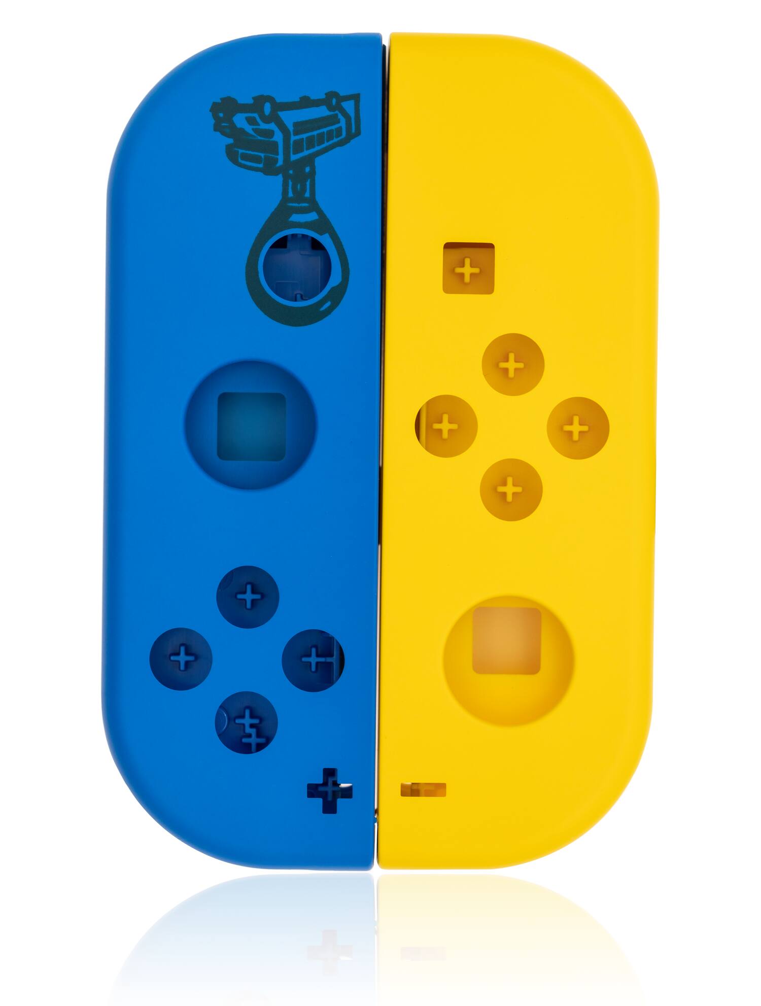 Front. MobileSentrix - Housing Shell Compatible For Nintendo Switch Joy Con Controller - Yellow & Blue - Yellow/Blue.