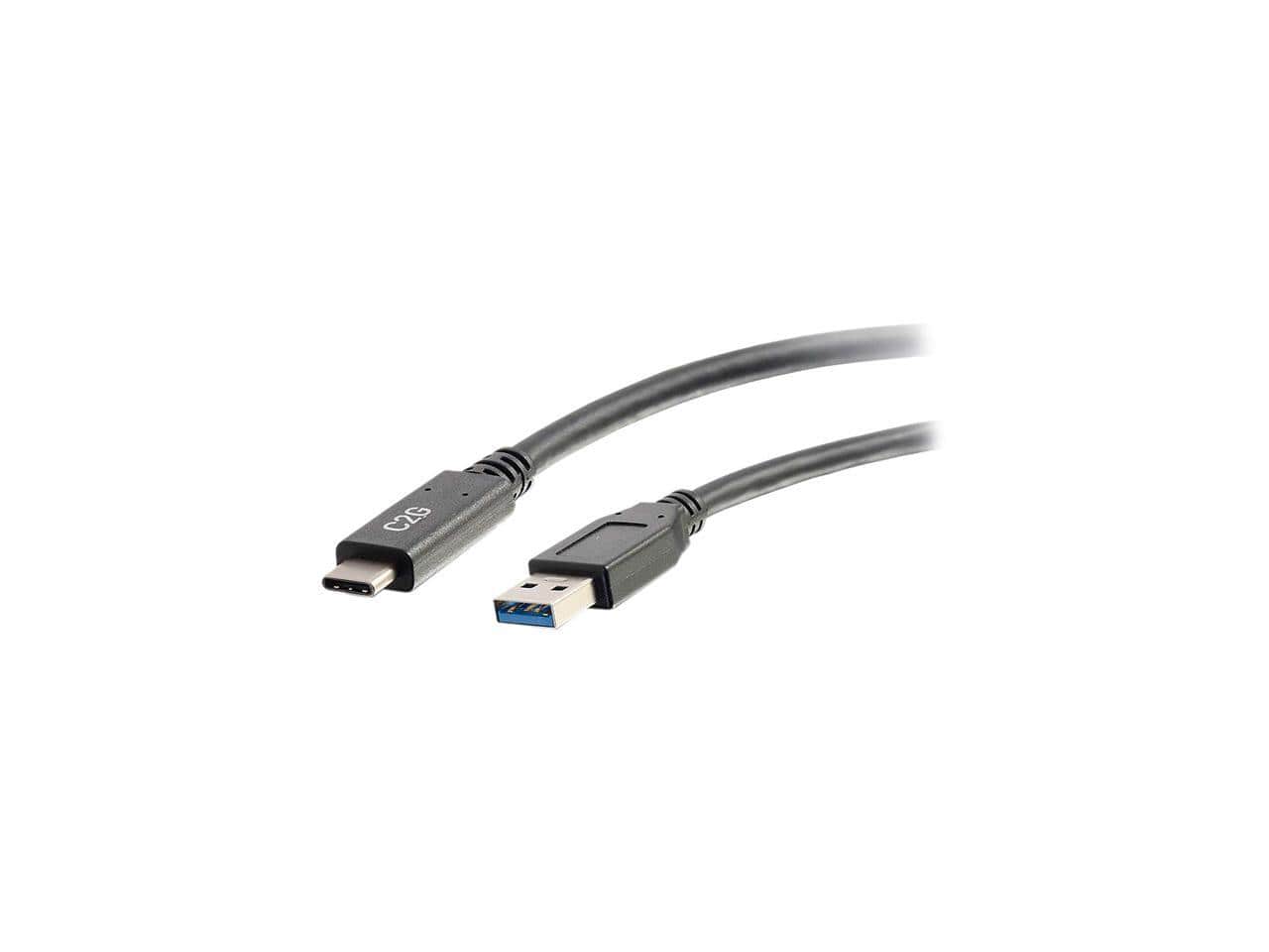 Cables to Go - C2G 28833 USB 3.0 USB-C to USB-A Cable M/M, Black (USB IF Certified) (10 Feet, 3.04 Meters)
