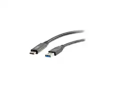 Front. Cables to Go - C2G 28833 USB 3.0 USB-C to USB-A Cable M/M, Black (USB IF Certified) (10 Feet, 3.04 Meters).
