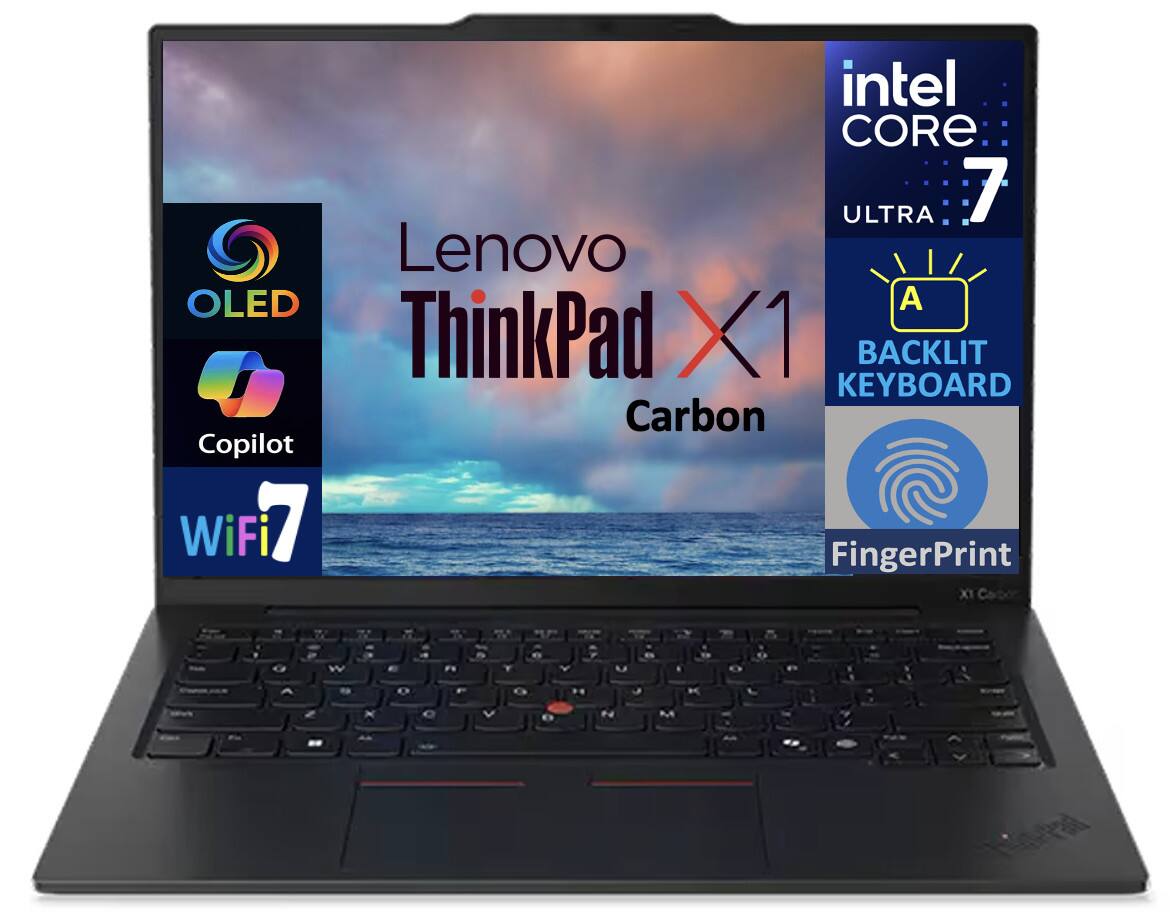 Intel Core Ultra 7 Lenovo OLED ThinkPad X1 Carbon Copilot WiFi i7 Fingerprint XI