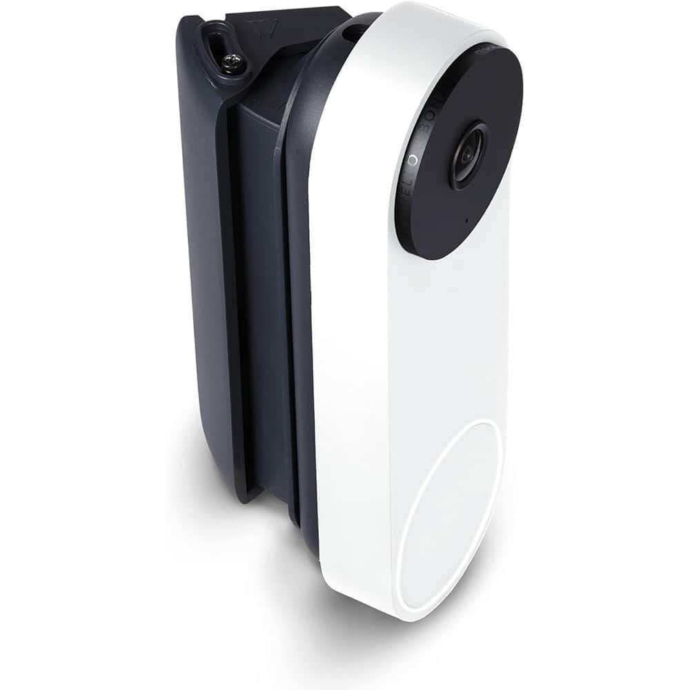 RTMB - Adjustable Horizontal Mount for Google Nest Doorbell (Wired, 2nd Gen) - Not for Battery Version - White