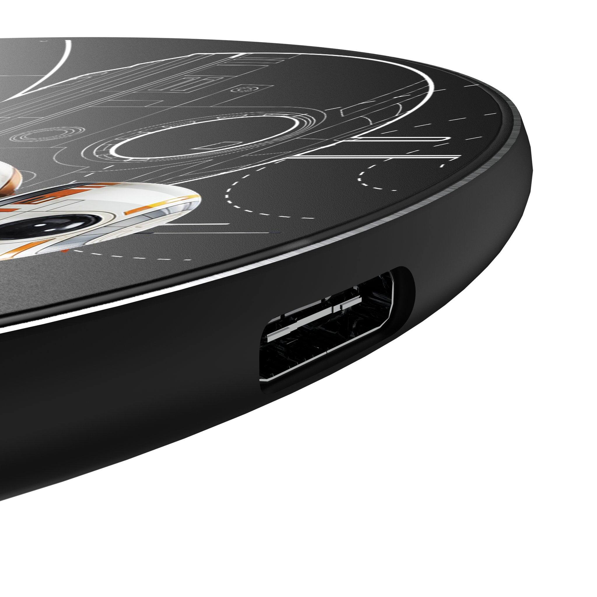 Left. Keyscaper - Star Wars: The Force Awakens FactionTech 15-Watt Wireless Charger - BB-8.