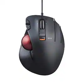 HM 1810 - Ex- Trackball Mouse Thumb Control Smooth Tracking Roller Ball Buttons Tilt Scroll Computer Mice - Wired - Default