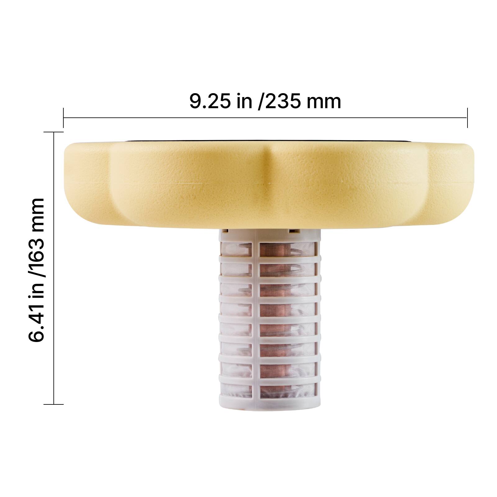 9.25 in / 235 mm  
6.41 in / 163 mm