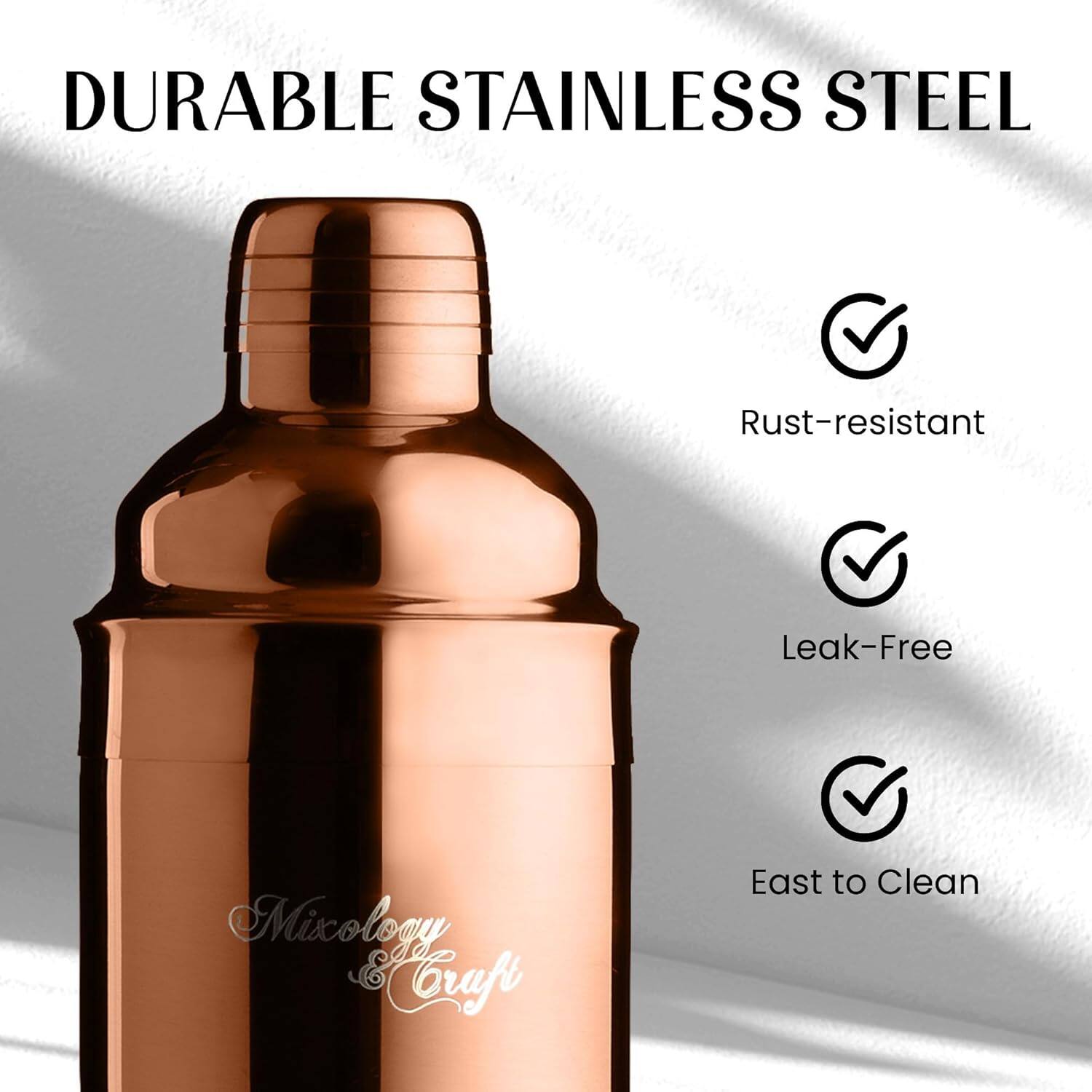 DURABLE STAINLESS STEEL  
Rust-resistant  
Leak-Free  
Easy to Clean