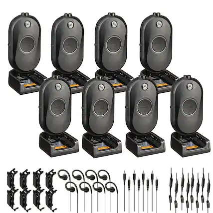 Front. Motorola Solutions - Motorola CLP1080e 8-Channel Two-Way UHF Business Radio (CLP1080E) (8-Pack) - Black.