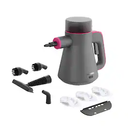 Schenley - Portable Handheld Steam Cleaner, High-Pressure Design with Versatile Multi-Surface Accessories - Magenta & Noble Gray