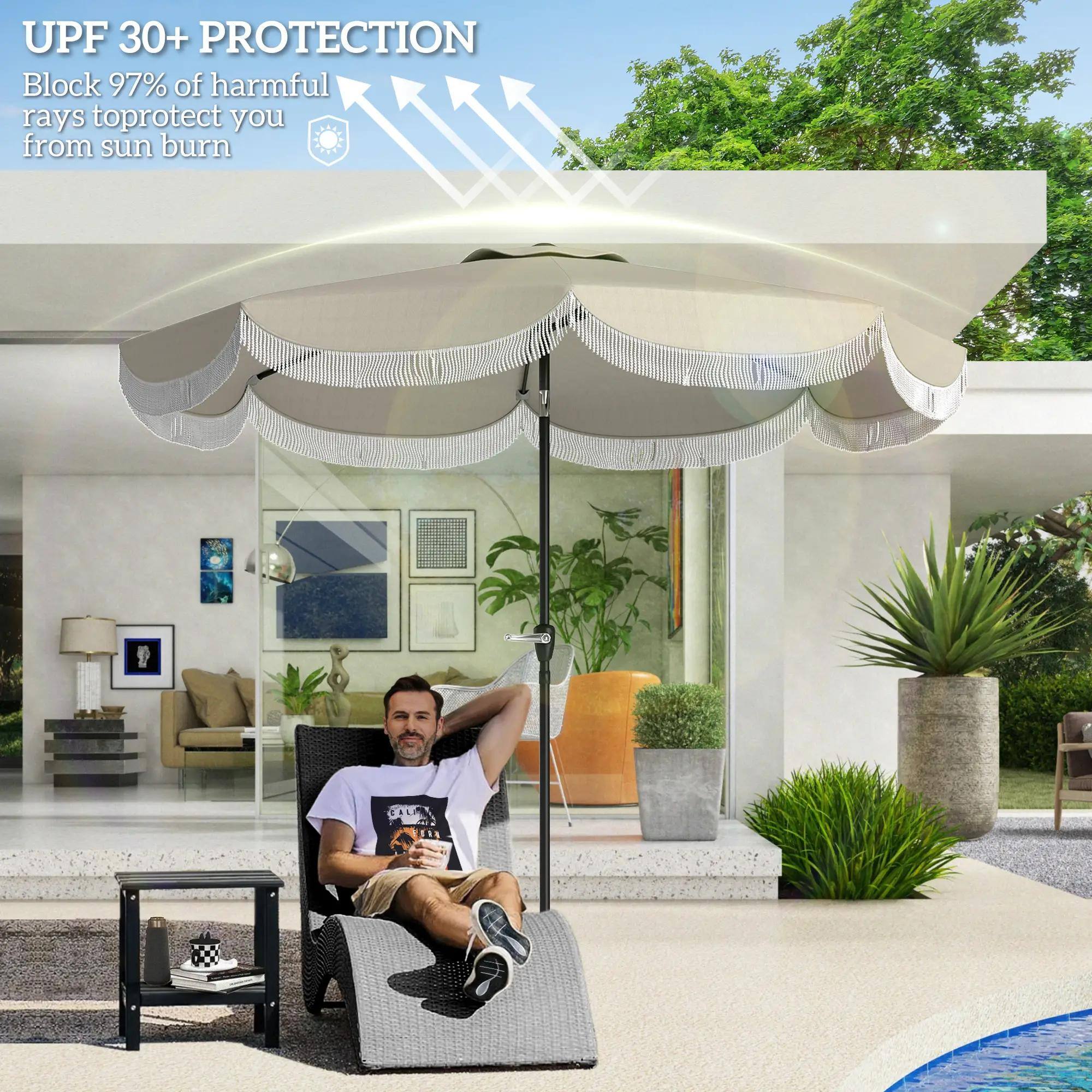 UPF 30+ PROTECTION  
Block 97% of harmful rays to protect you from sunburn