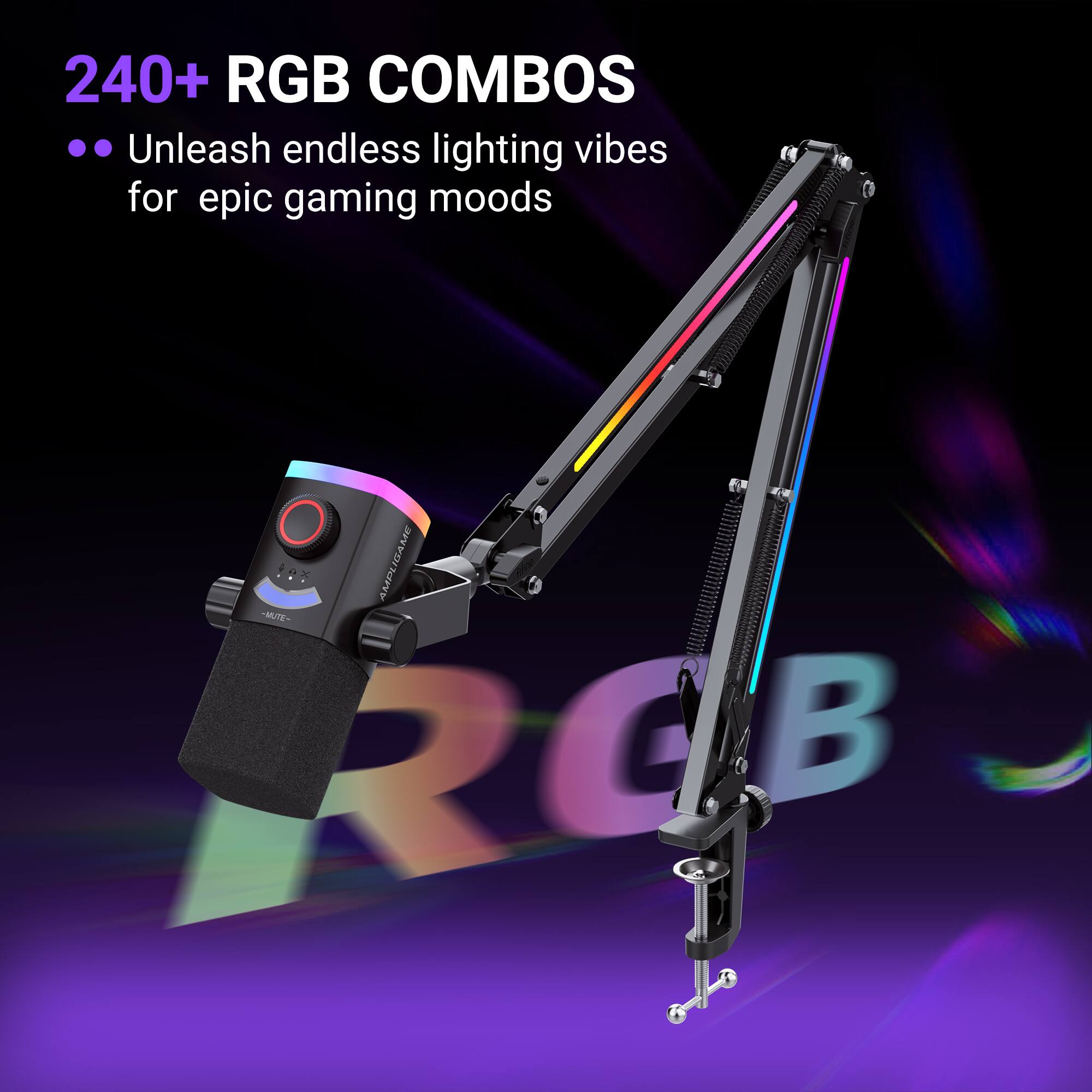 240+ RGB COMBOS  
Unleash endless lighting vibes for epic gaming moods