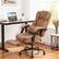 Front. Anysun - Reclining Office Desk Chair with Massage and Lumbar Support - Brown.