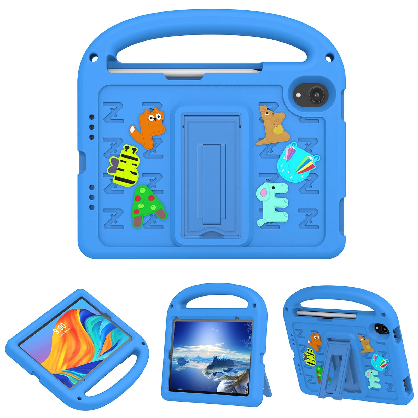 Dteck - Kids Shockproof EVA Case for iPad mini 7 (A17 Pro) 2024/ iPad mini 6 2021, Handle Stand with Pencil Holder - Blue price history on PriceWatchPro