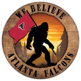 Fan Creations - Atlanta Falcons 12'' We Believe Bigfoot Circle Sign - Multicolor