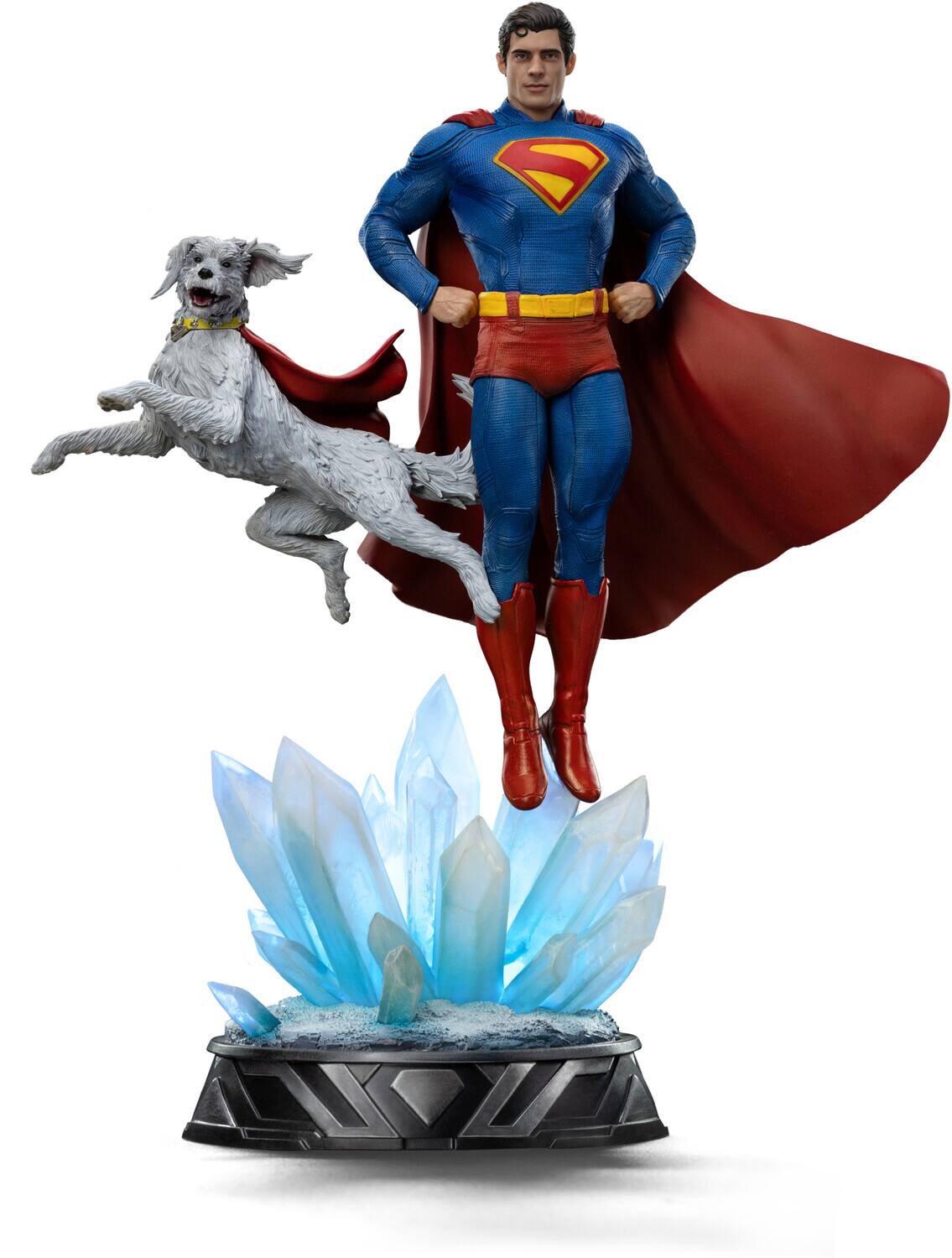 Front. Iron Studios - Superman - Art Scale 1/10 - Superman & Krypto Statue   - COLLECTIBLES - Multicolor.