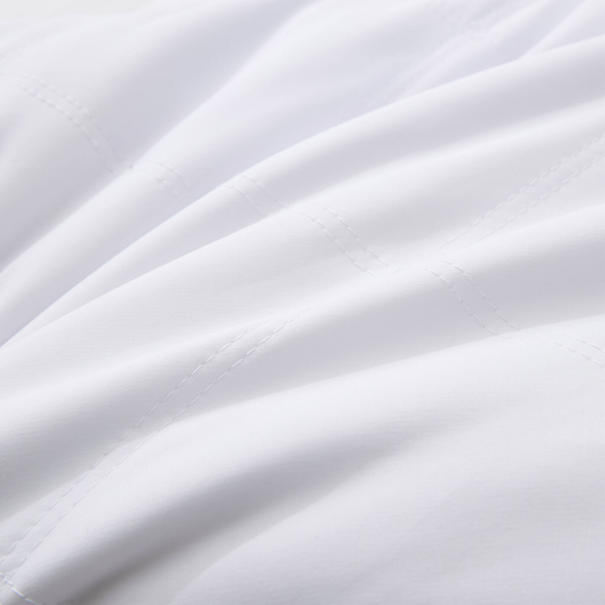 Back. Peace Nest - Peace Nest Set of 2 Gusseted Goose Feather Bed Pillows with Quilted Cover, King - White.
