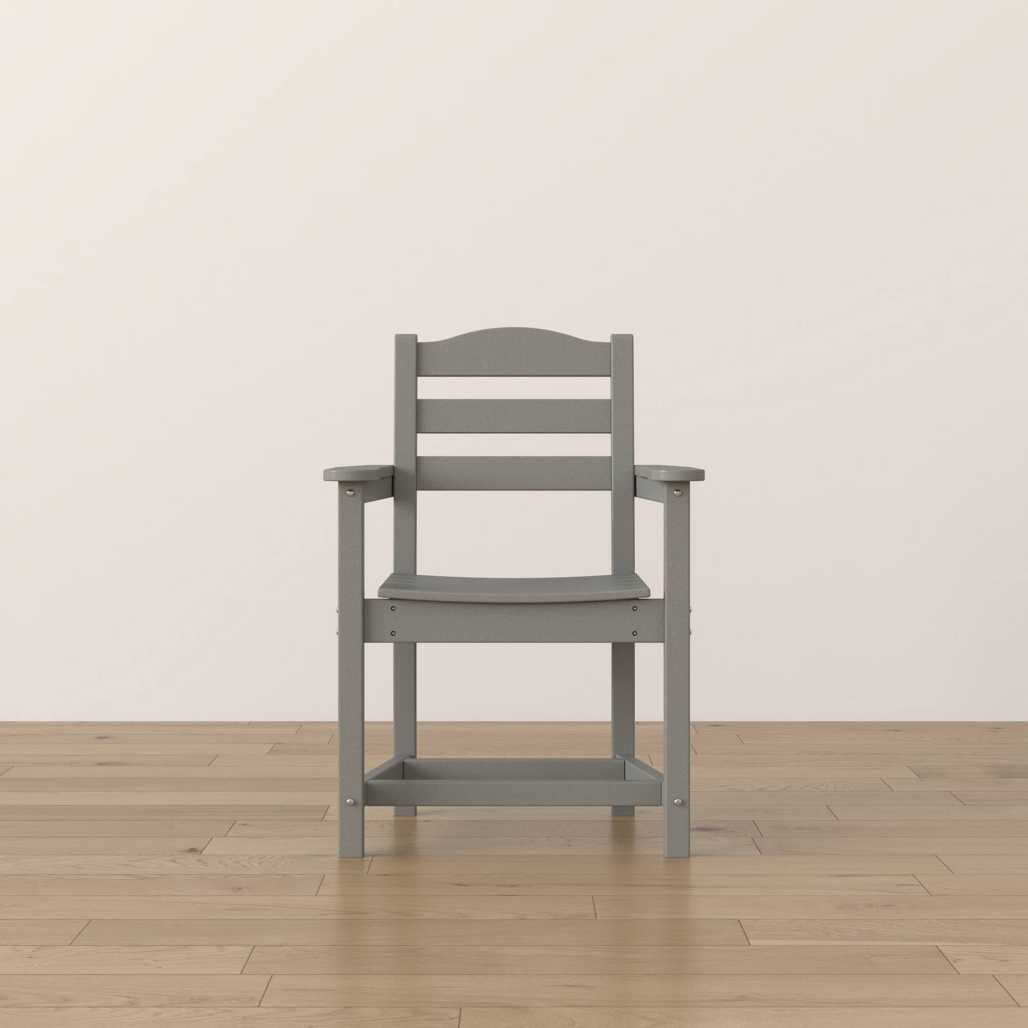 Alt View 4. Famapy - Pairs of HDPE Outdoor Dining Chair - 4 Colors Weatherproof Patio Armchair for Garden, Poolside 330LBS Capacity - Gray.