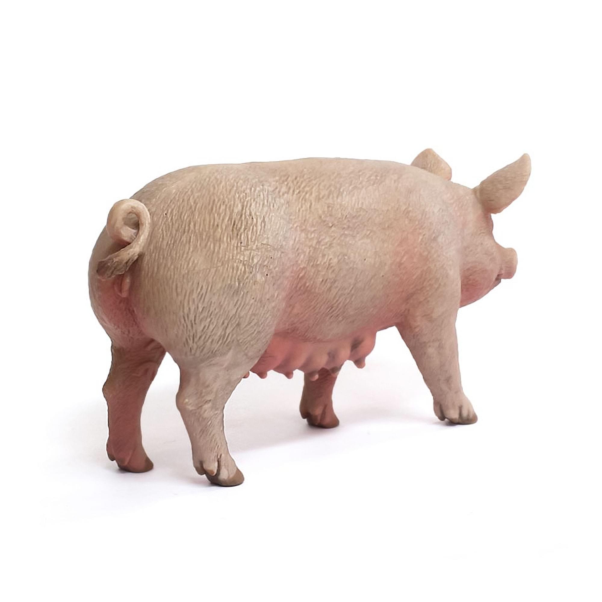 Alt View 10. Breyer - CollectA Farm Life Collection Miniature Figure | Sow - Pink.