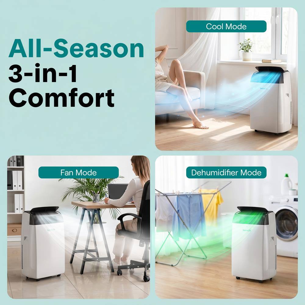 All-Season 3-in-1 Comfort  
Cool Mode  
Fan Mode  
Dehumidifier Mode