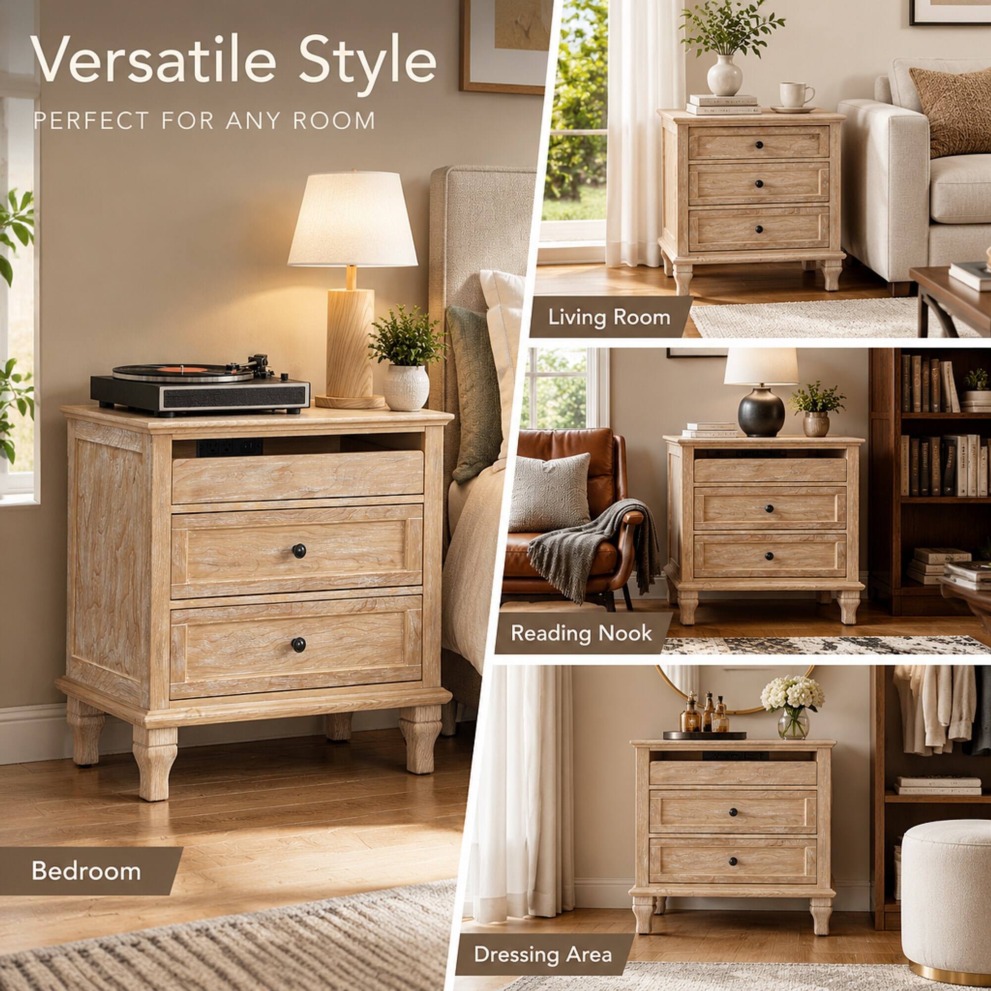 Versatile Style  
PERFECT FOR ANY ROOM

Living Room

Reading Nook

Bedroom

Dressing Area