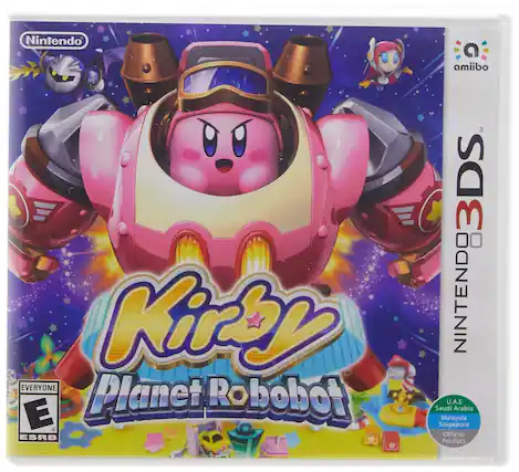 Nintendo
Kirby's Planet Robobot
Nintendo 3DS
amiibo
U.A.E. Saudi Arabia Malaysia Singapore Official Product
EVERYONE E ESRB - E (Everyone)